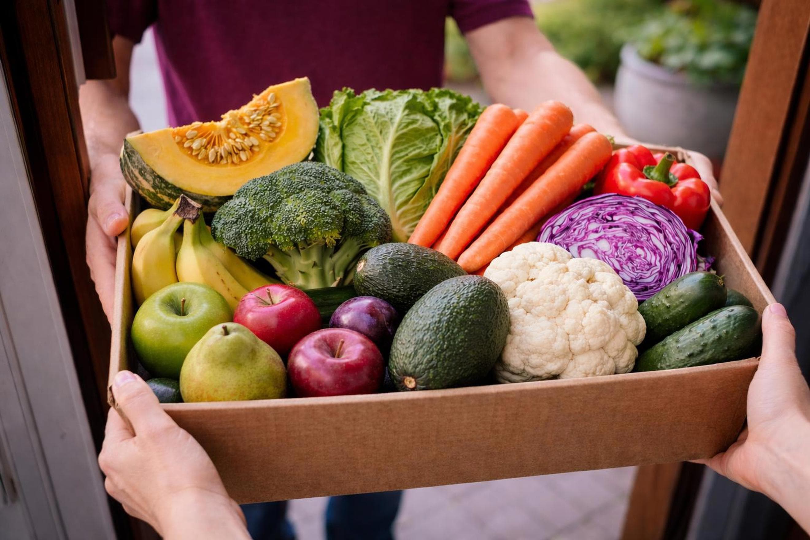 $49 small STAPLES box organic fruit & veg